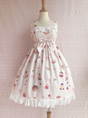 Sweetheart Berry - Kawaii Lolita JSK Dress XS apricot
