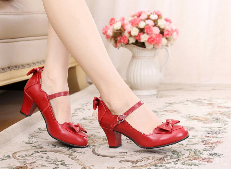 Sosic - Kawaii Lolita Round Toe Shoes - Shoes