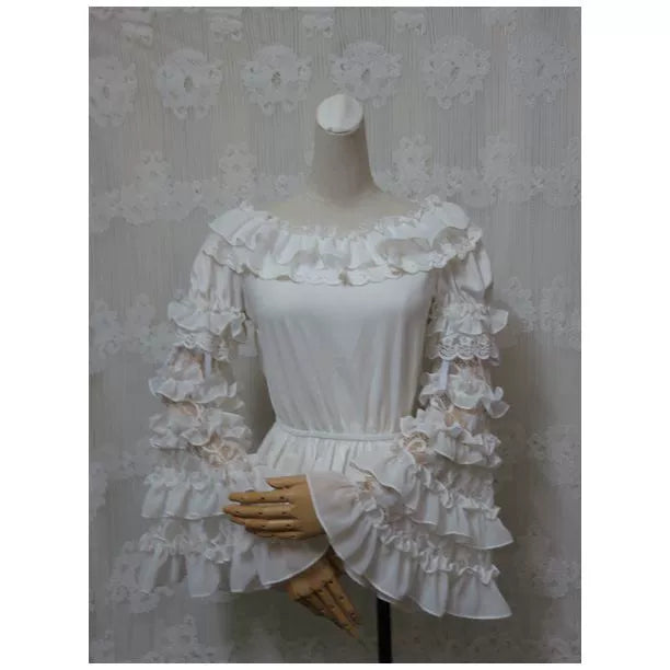 Yami - Hime Sleeves - Pair of Lolita Hime sleeves with flared cuffs - product detail 6