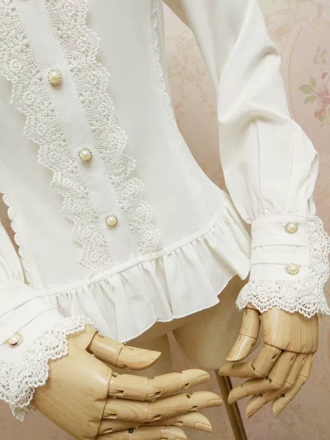 Yilia - Yilia Lolita - Stand Collar Classic Lolita Blouse