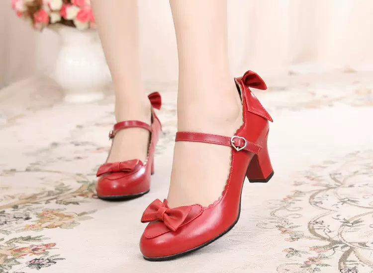Sosic - Kawaii Lolita Round Toe Shoes - Shoes