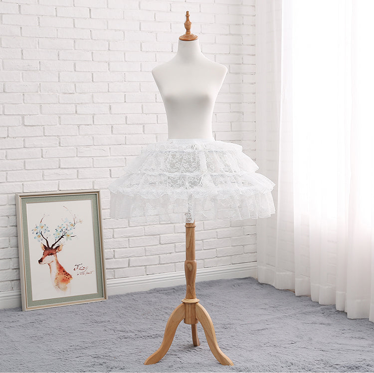 Manyiluo - Adjustable Hollowed-Out Cool - Adjustable Lace-Tulle Lolita Petticoat with Fishbone Hoops - product detail 6