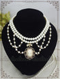 White pearl + golden brown sculpture