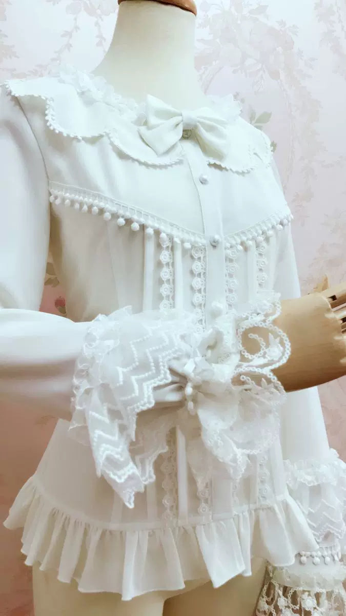 Yilia - Petal Collar - Ornate Hime Sleeve Blouse