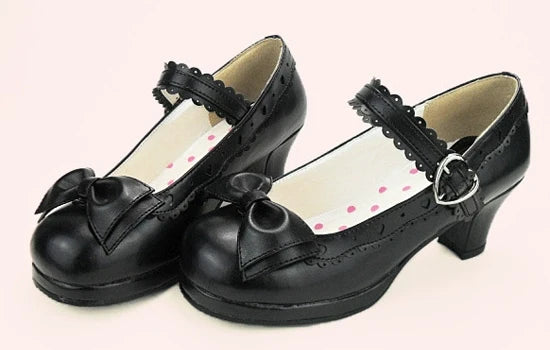 Sosic - Sweet Lolita Heel Shoes Butterfly - Bow Shoes Shoes