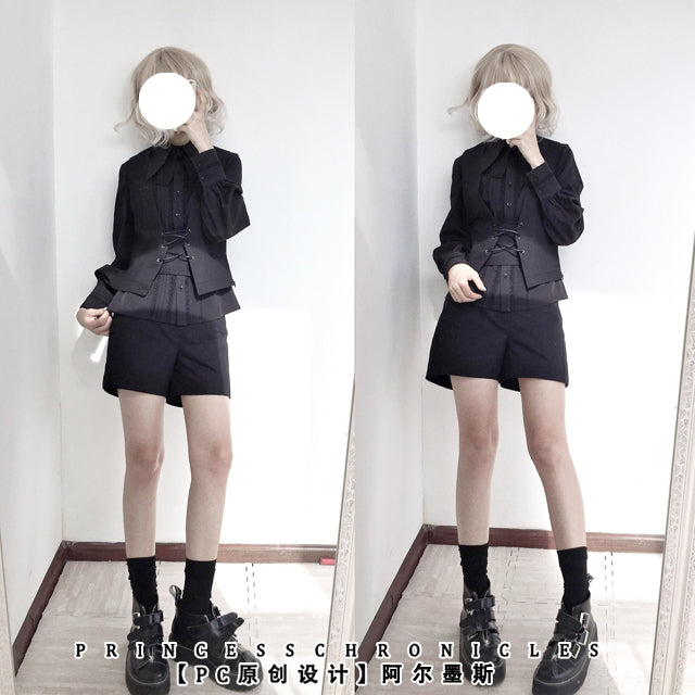 Princess Chronicles - Casual Ouji Lolita Black Shorts - Pocketed Other Surprise