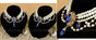 White Pearl + Sapphire Blue Gemstone/Pendant