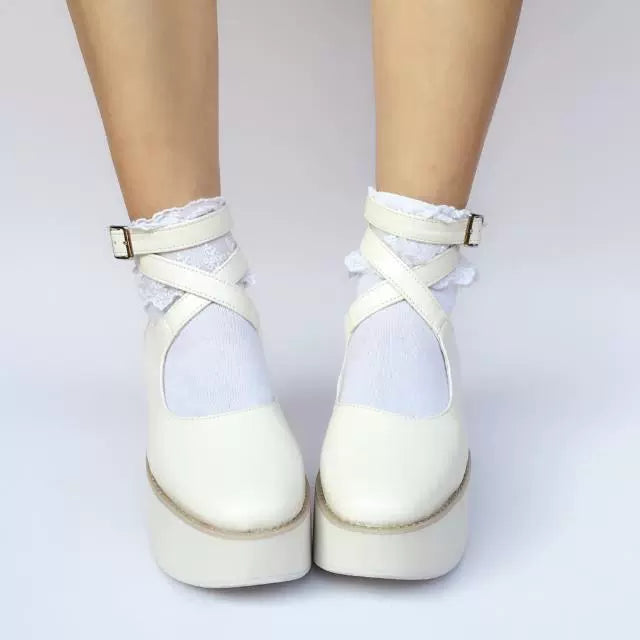 Antaina - Punk Lolita High Platforms Shoes - Lolita Ankle Strap Shoes Shoes