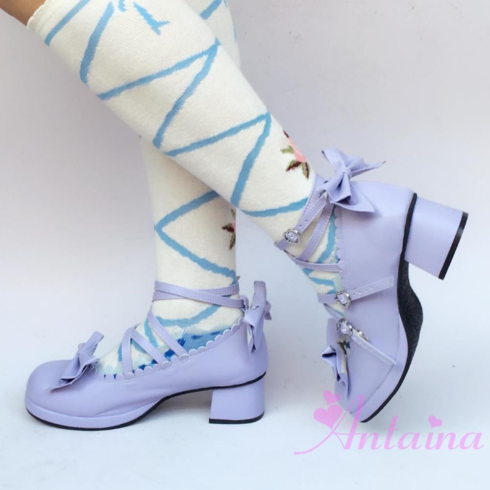 Antaina - Popular Japanese Lolita Bow Strap - Multiple Colors Shoes