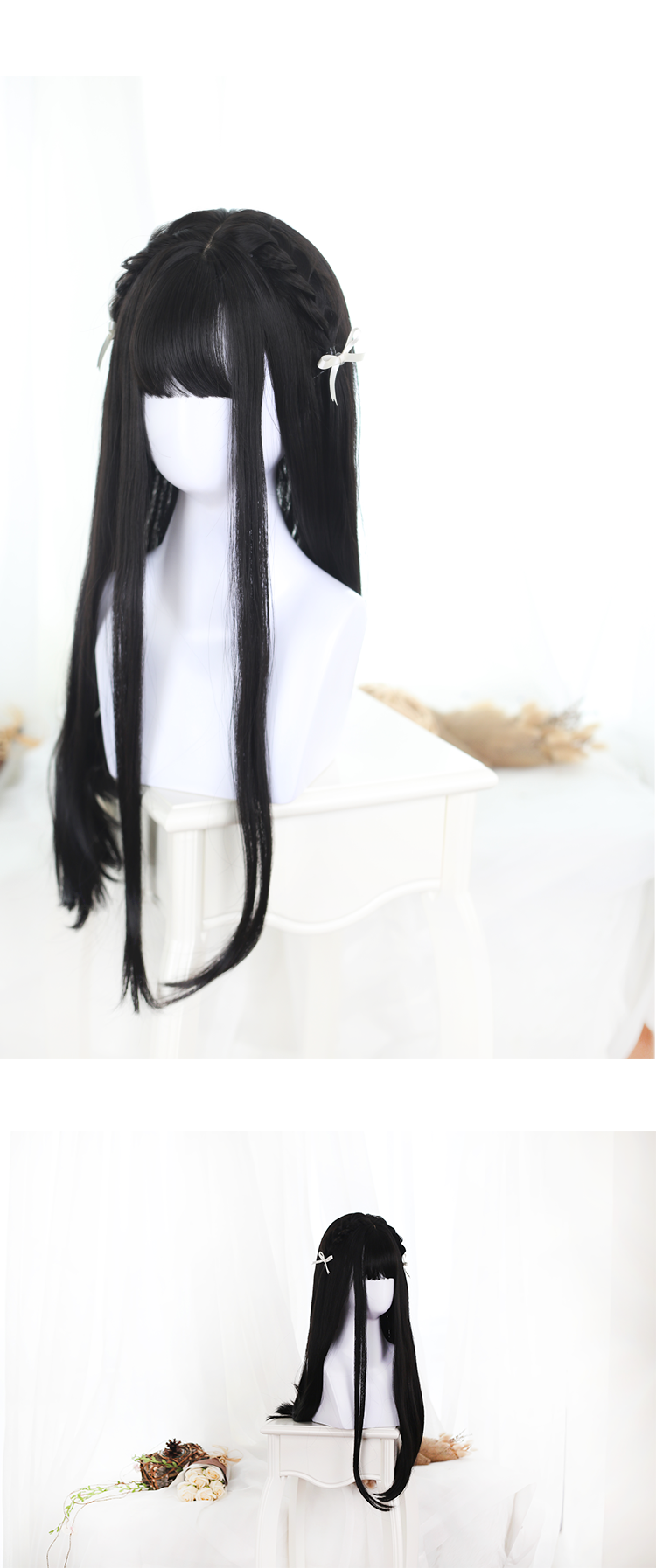 Dalao Home - Lolita JaneNye 65cm Straight Wig - Black Wig
