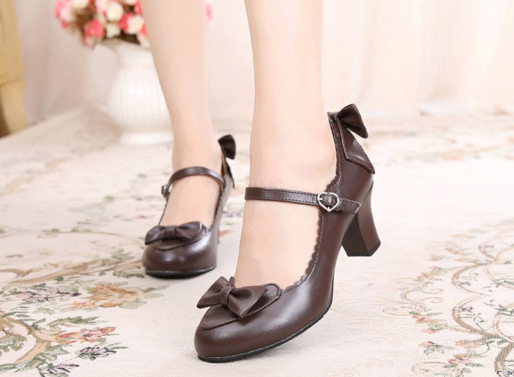 Sosic - Kawaii Lolita Round Toe Shoes - Shoes