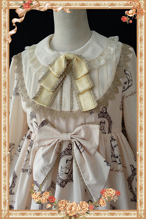 Doll House - Sweet Lolita Accessory Bow Rose Brooch Champagne