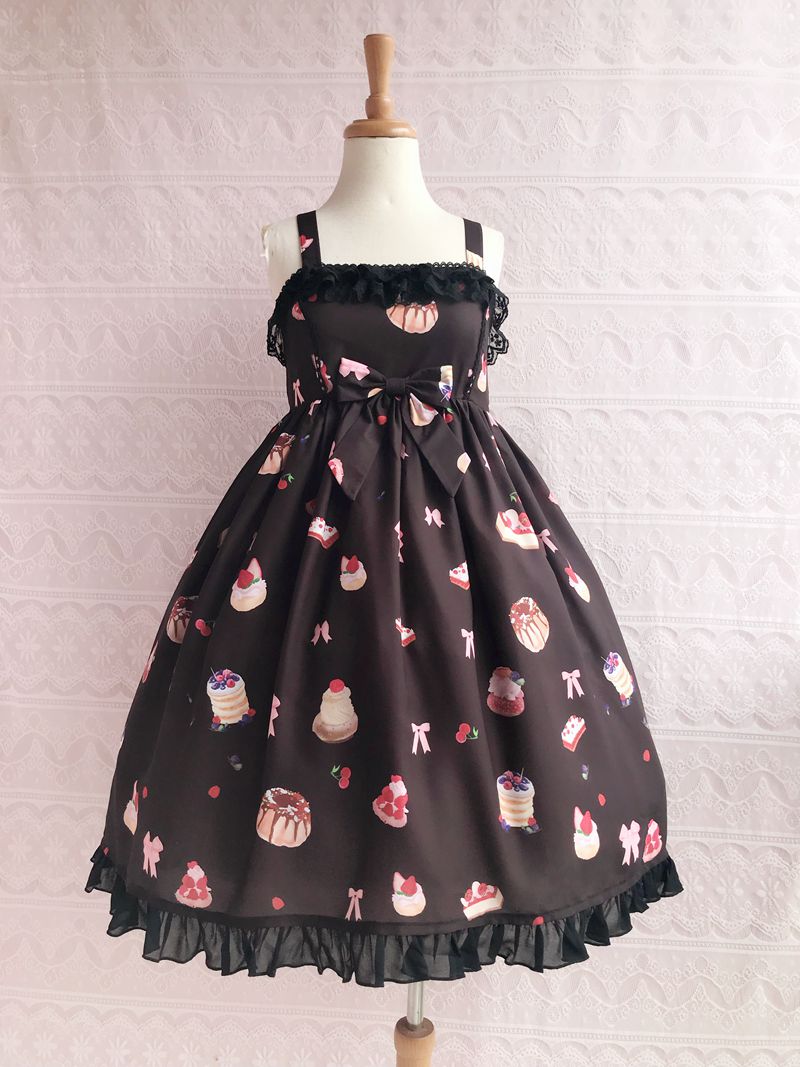 Sweetheart Berry - Kawaii Lolita JSK Dress XS coffee