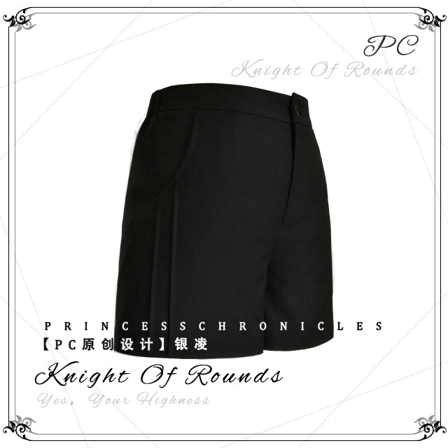 Princess Chronicles - Casual Ouji Lolita Black Shorts - Pocketed Other Surprise