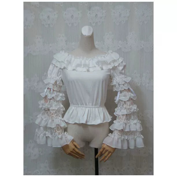 Yami - Hime Sleeves - Pair of Lolita Hime sleeves with flared cuffs - product detail 5