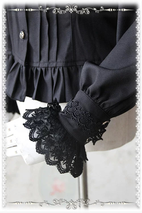 Infanta - Parfum - Blouse Lolita Classique à Volants en Dentelle et Plis Nervurés