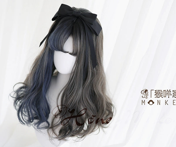 Spot MONKEEP Monkey Bajia, Seven Deadly Sins 55CM handmade large roll color matching bleaching gradual change original wig