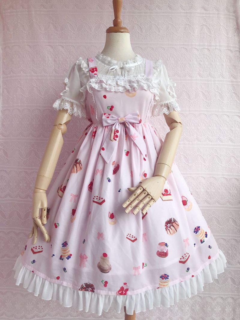 Yilia - Sweet Lolita Puff Sleeve Short - Sleeve Blouse Innerwear