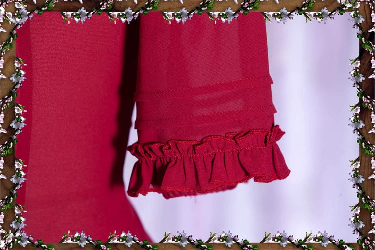 Yilia - Ribbon Back - Peter Pan Collar Ruffle Blouse