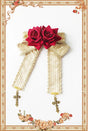 Rose Cross Clip - Gold