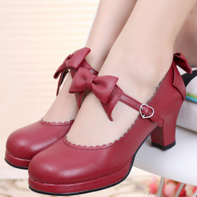 Sosic - Sweet Lolita Tea Party Thick Heels - Shoes Shoes