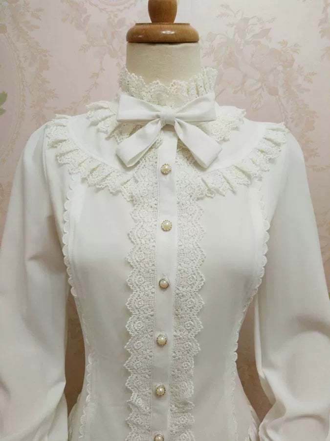 Yilia - Yilia Lolita - Stand Collar Classic Lolita Blouse