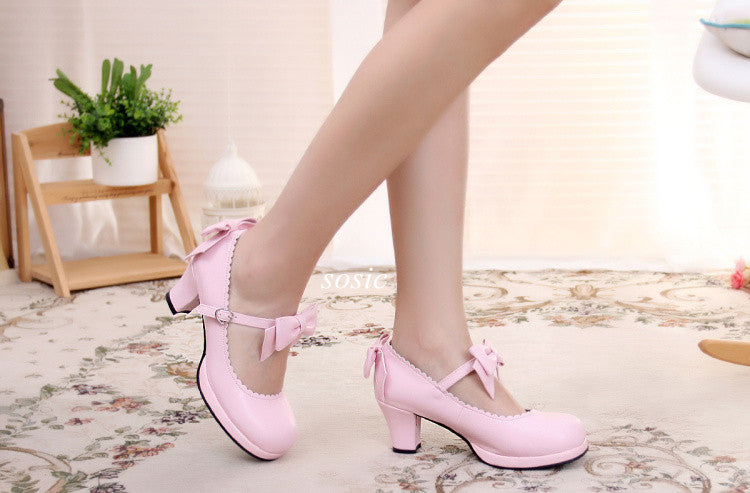Sosic - Sweet Lolita Tea Party Thick Heels - Shoes Shoes