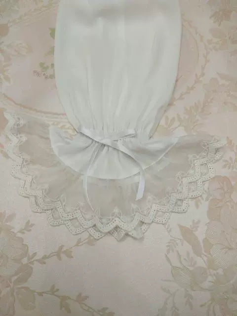 Yilia - Double Lace Collar - Ribbon Cuff Hime Sleeve Blouse