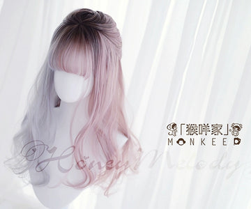 Spot MONKEEP Monkey Bajia, Seven Deadly Sins 55CM handmade large roll color matching bleaching gradual change original wig