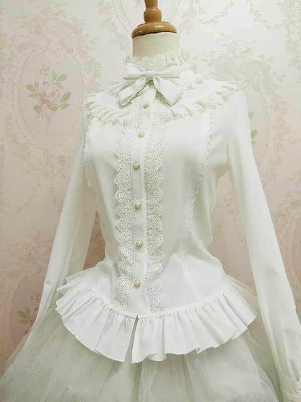 Yilia - Yilia Lolita - Stand Collar Classic Lolita Blouse