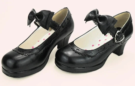 Sosic - Sweet Lolita Heel Shoes Butterfly - Bow Shoes Shoes