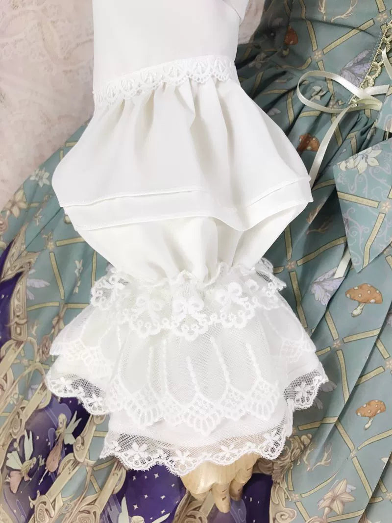 Yilia - Yilia Lolita - Elegant Lolita Shirt Stand Collar Long Puff Sleeve Blouse