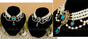 White Pearl + Peacock Blue Gemstone/Pendant