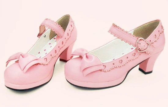 Sosic - Sweet Lolita Heel Shoes Butterfly - Bow Shoes Shoes