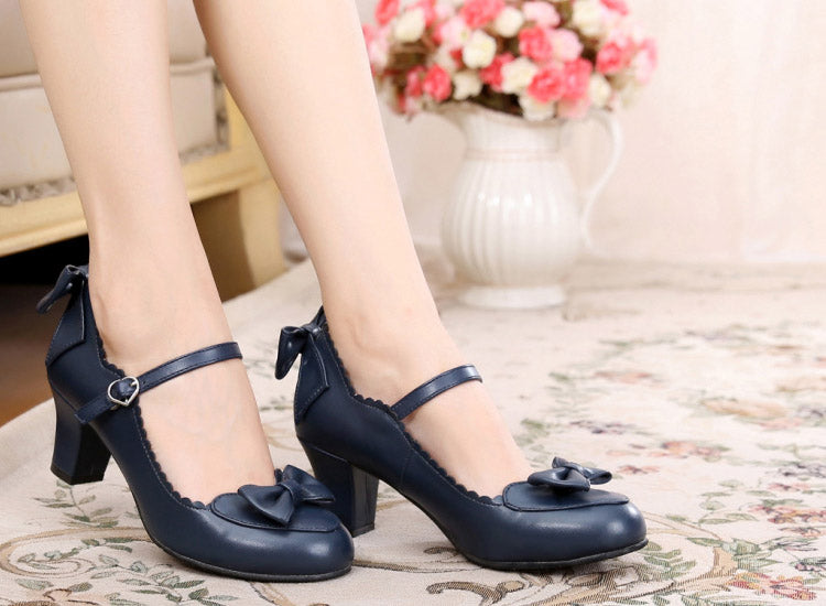 Sosic - Kawaii Lolita Round Toe Shoes - Shoes