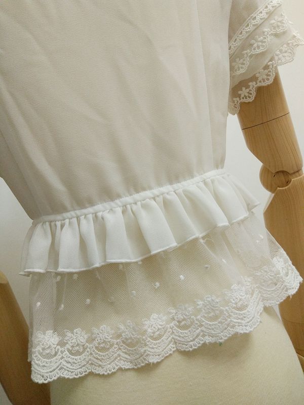 Yilia - Summer Short Sleeve Lace Lolita - Blouse Innerwear