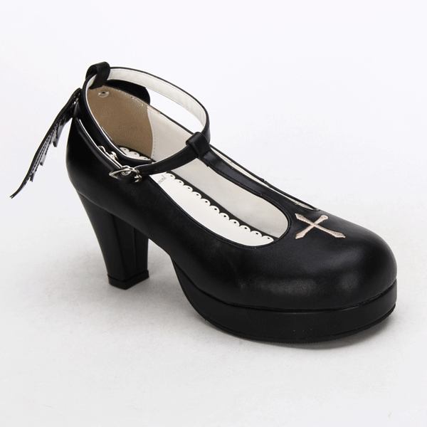 Angelic imprint - Gothic Lolita Wings and Cross Shoes - for Chistmas Shoes