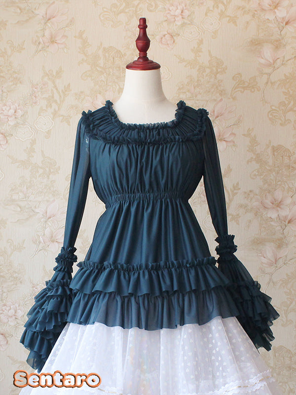 Sentaro - Shufrey - Classic Elegant Multicolor Lolita Blouse