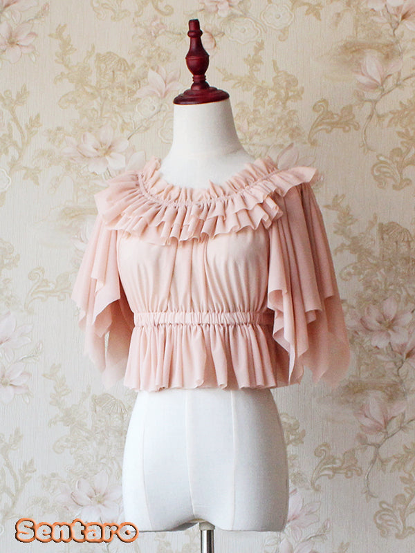 Sentaro - Butterfly Cookies - Summer Fly Sleeves Lolita Chiffon Blouse