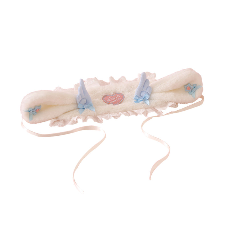 Lolita Bunny Ear Headband Subculture Cute Plush Angel Wings Lolita Hai