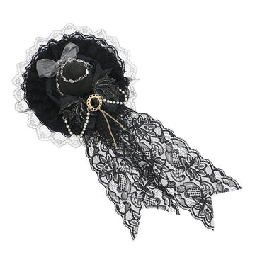 Cute Lolita Gothic Flat Hat - Halloween Magical Girl Versatile Witch Headwear