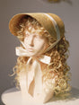 Hat embryo + cream-colored woven ribbon