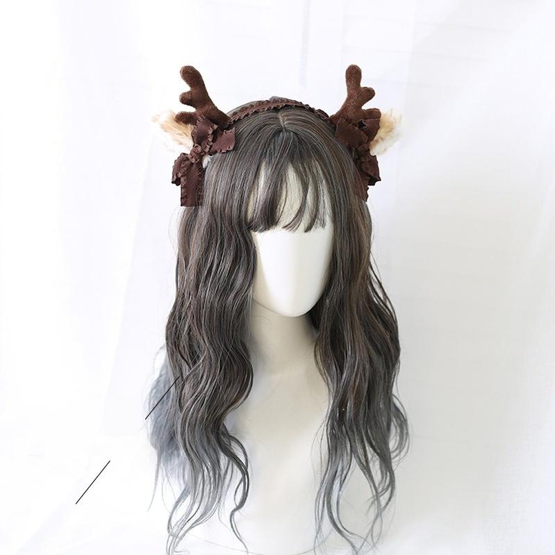 Xiaogui - Christmas Sweet Red Lolita KC Cute - Elk Antlers Headwear Headwear