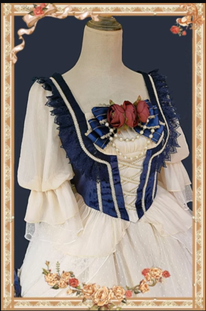Snow White - Split Style Lolita OP Dress S Snow White Blouse/Top