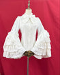 Milky White - Stand Collar Shirt / S