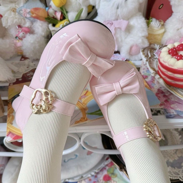 Hugging Cat - Kitty Toast Low-Heel Lolita Shoe - Low-heel Lolita shoe