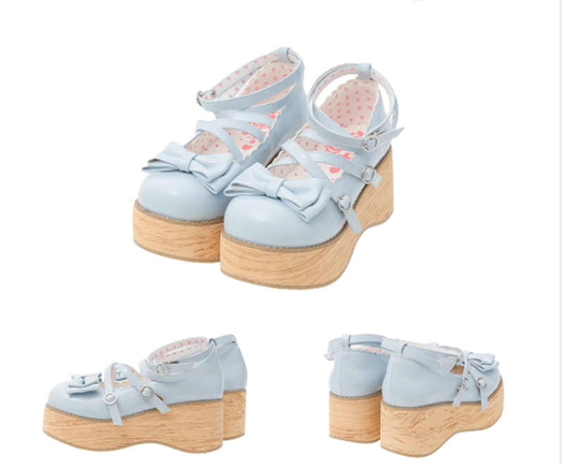MODO Puff Tata Bow Platform Lolita Shoes – design details – view 4