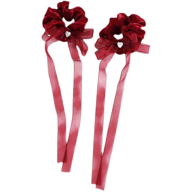 Double Ponytail Lolita Hair Tie Chinese Style Ribbon Bun National Style Girl Bun Hair Accessory Mermaid Princess Hair Tie - Lolita Fetch