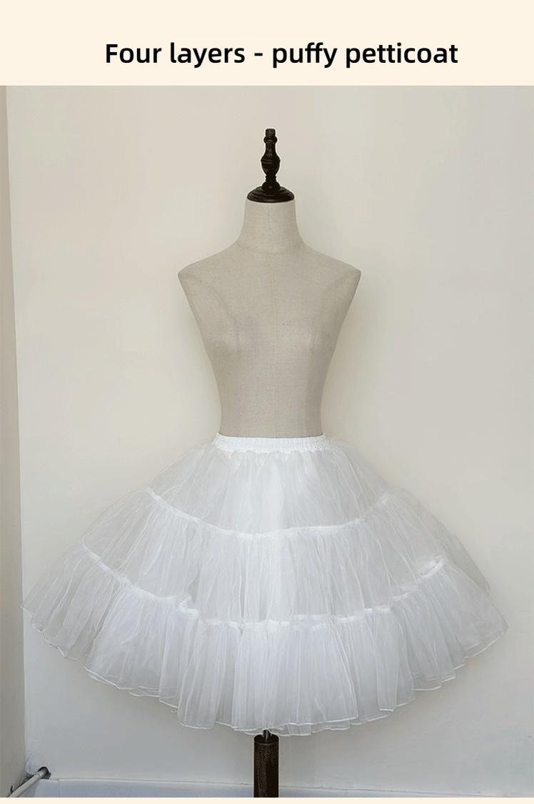 Niu Niu - Plus Size Lolita Petticoat - Daily & Puffy Version SK Skirt