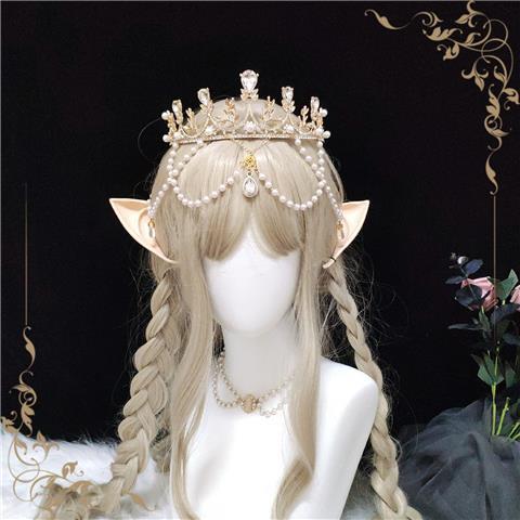 Christmas Lolita Rhinestone Crown - Alloy Super Fairy Headpiece - Brid